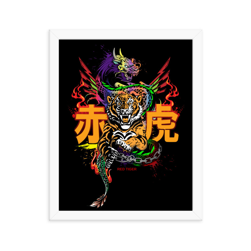 Tiger's Birth Framed Photo Paper Poster